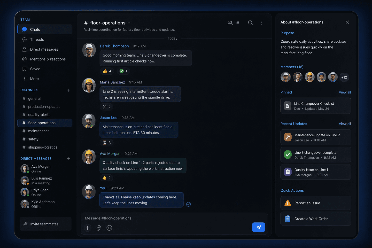 Chat with teams.